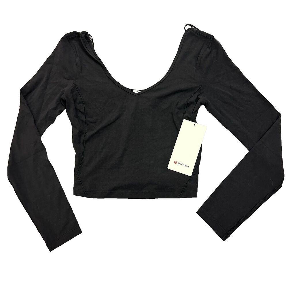 Lululemon Align Long Sleeve BLK Black Womens Size 12 New